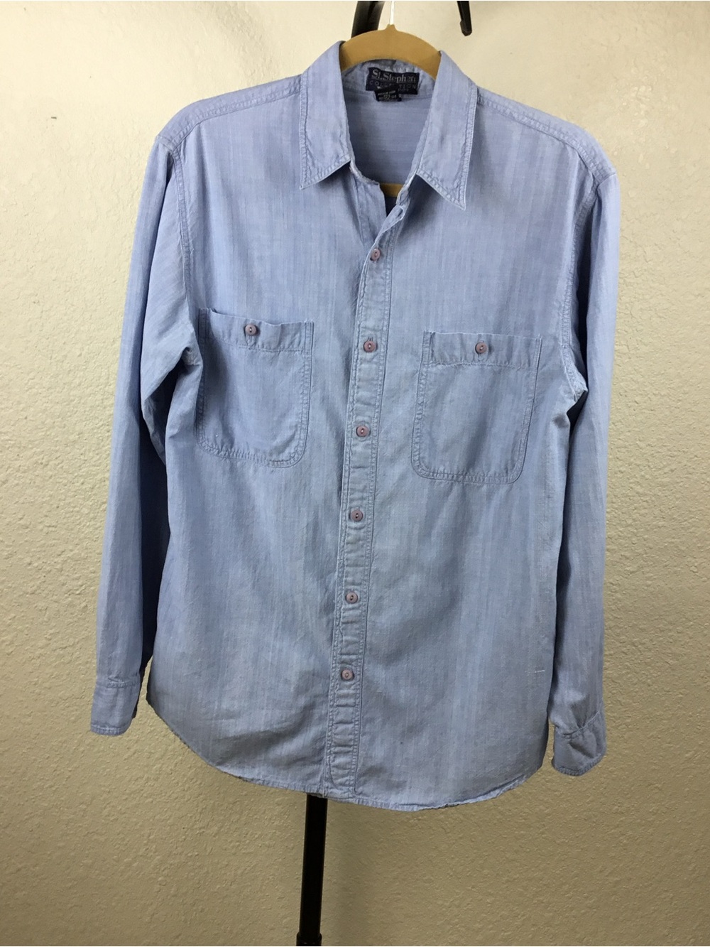 Light Blue Long-Sleeve Button-Down Shirt